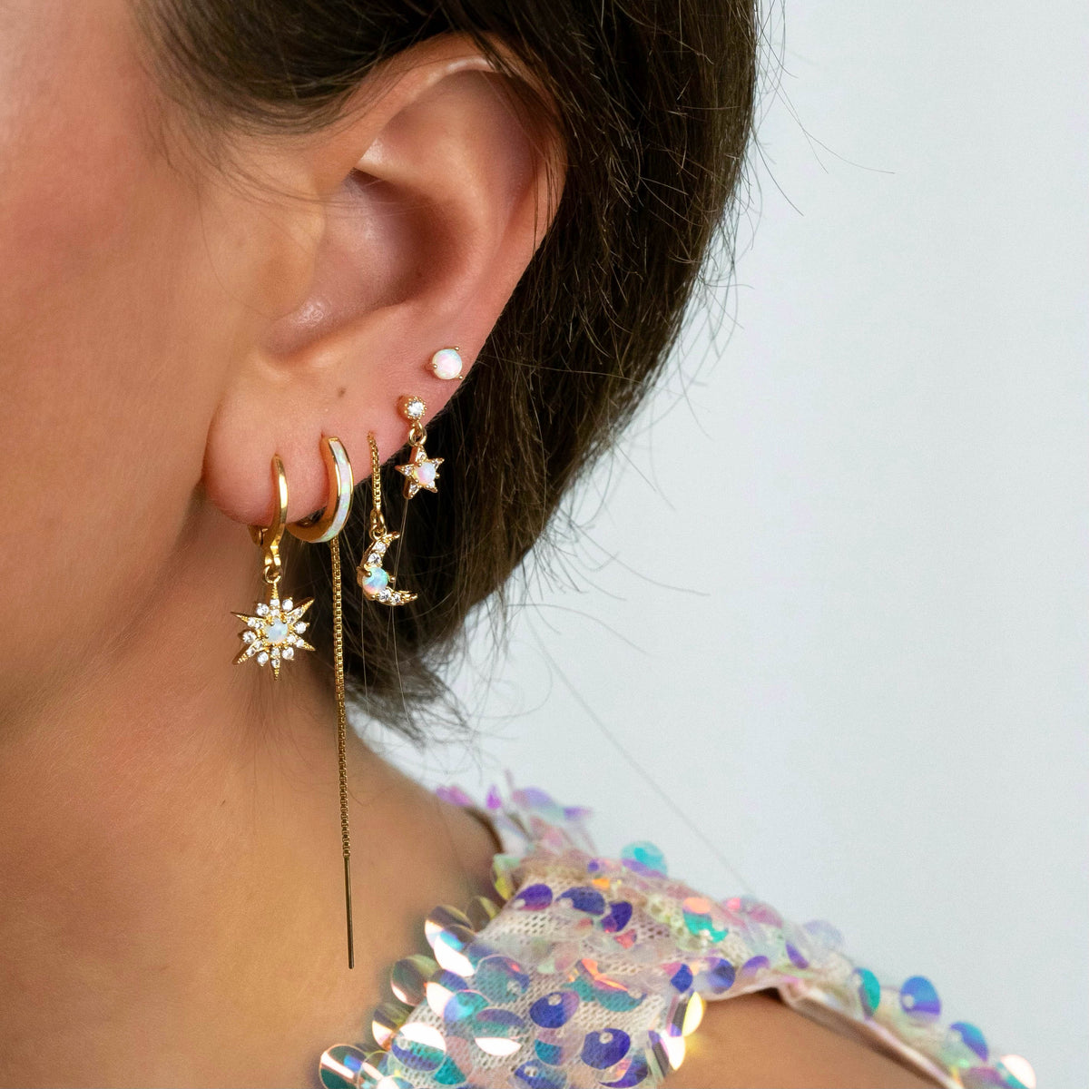 Opal North Star Earring