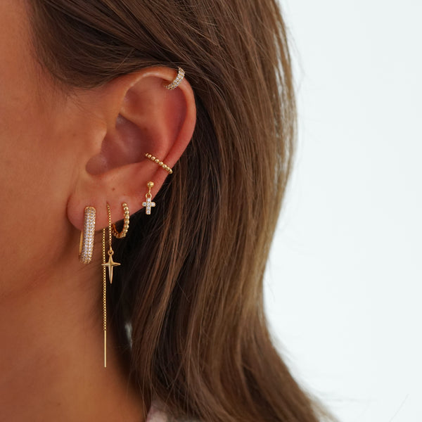 【HYERES LOR】[SALE] Noailles circle Silver earring 40mm Women's Palazzo Round Earrings in Antique Silver | Balenciaga US