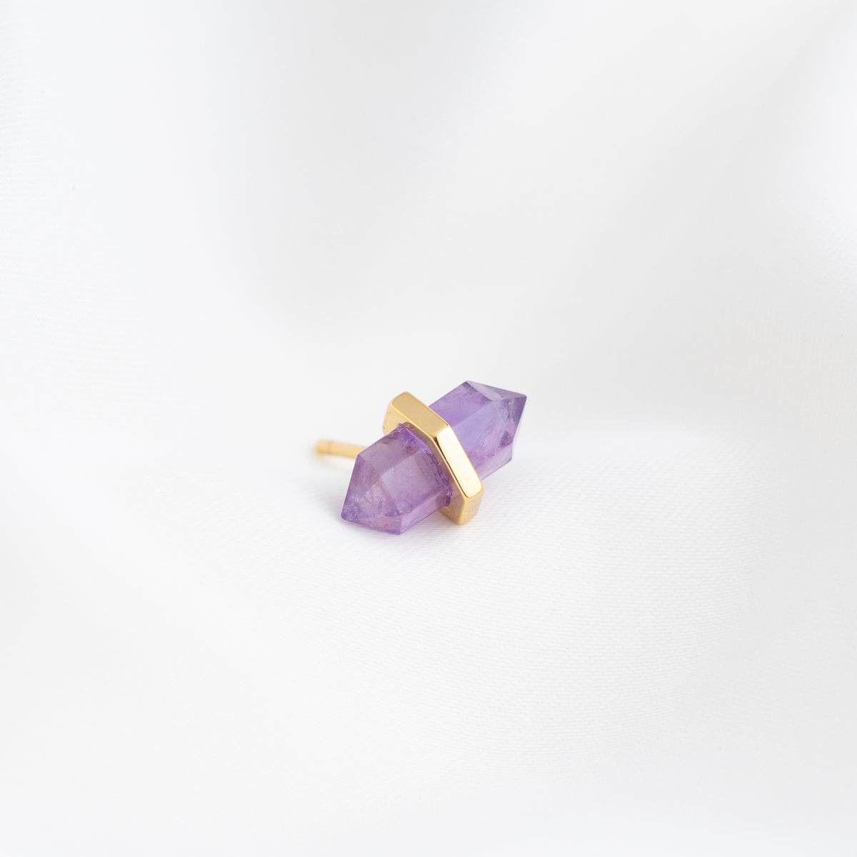 Amethyst Crystal Stud