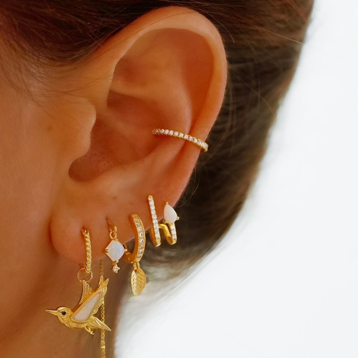 Silver Opal Hummingbird Earring (I&#39;m Not Perfect)