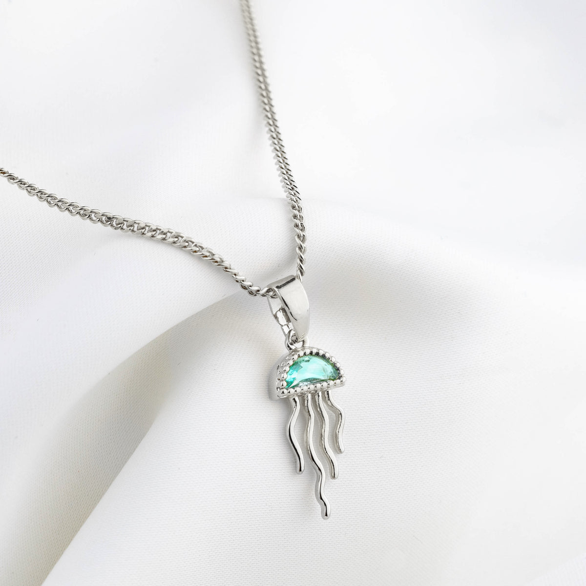 Silver Jellyfish Necklace