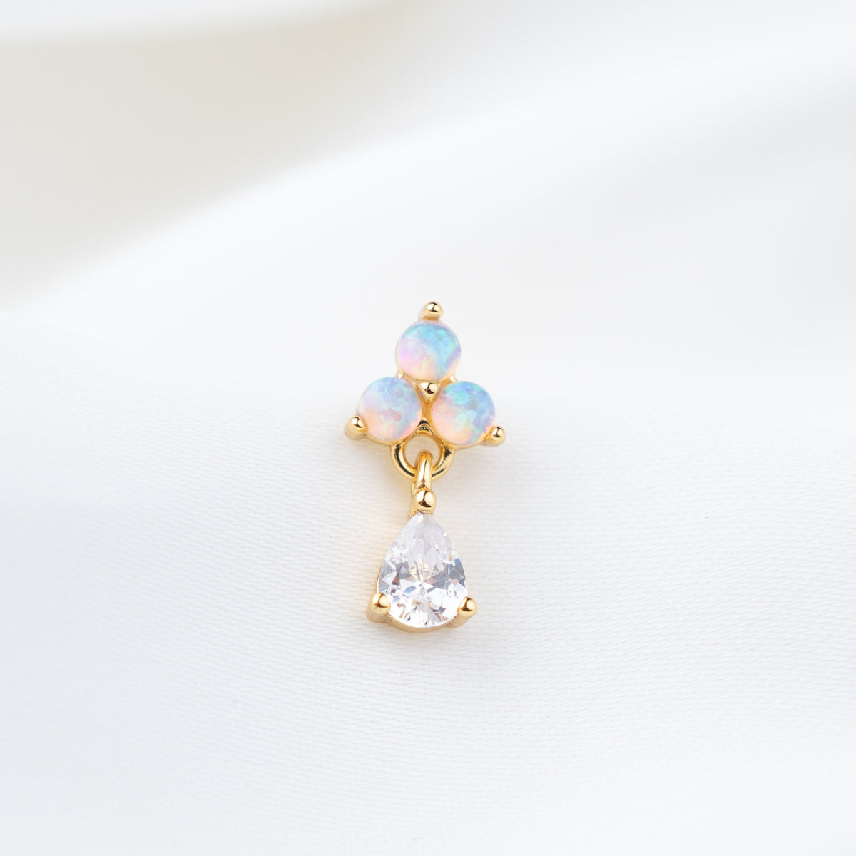 Triple Opal Drop Earpin