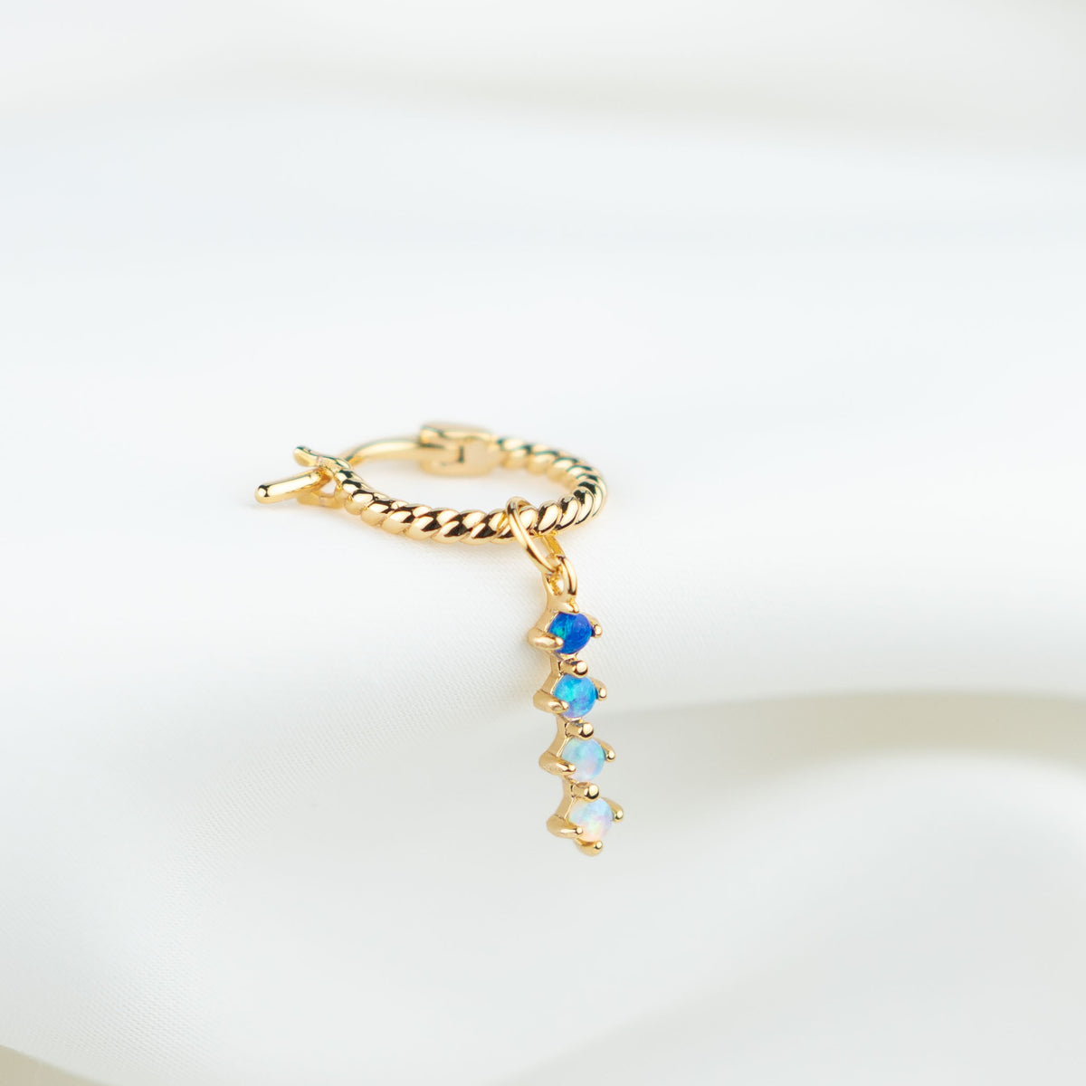 Blue Opal Drop Earring