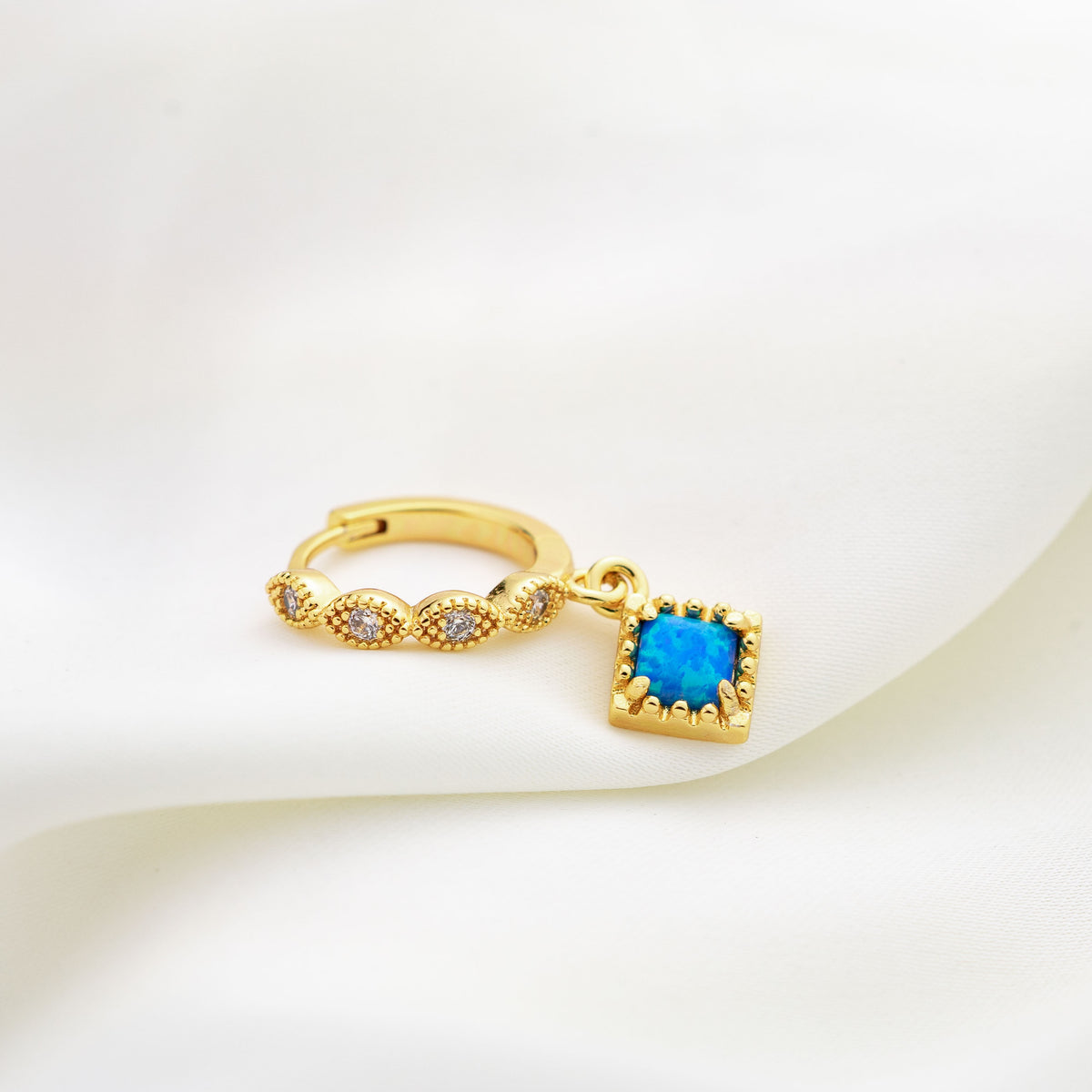 Sparkling Summer Blue Opal Earring