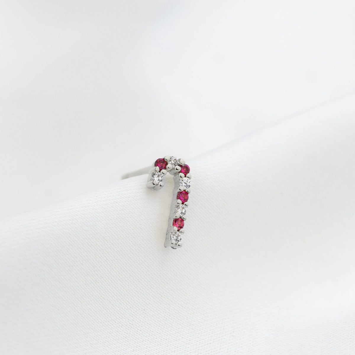 Silver Sugar Cane Stud