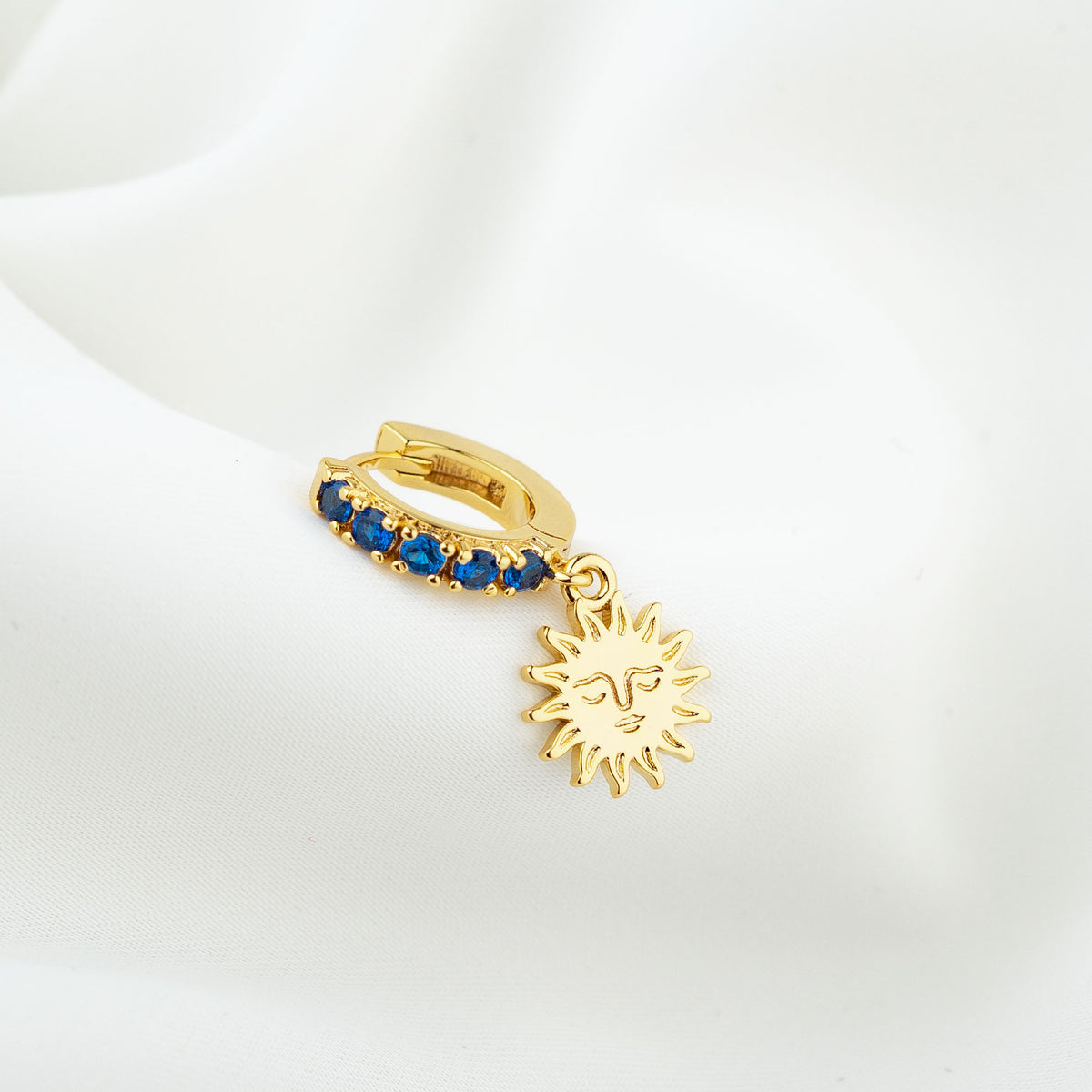 Sapphire Sun Earring