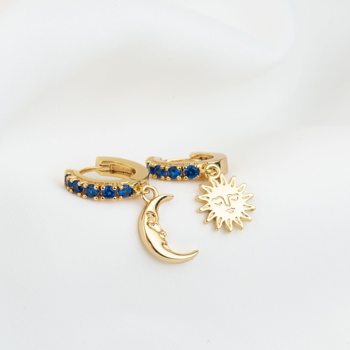 Sapphire Sun Earring