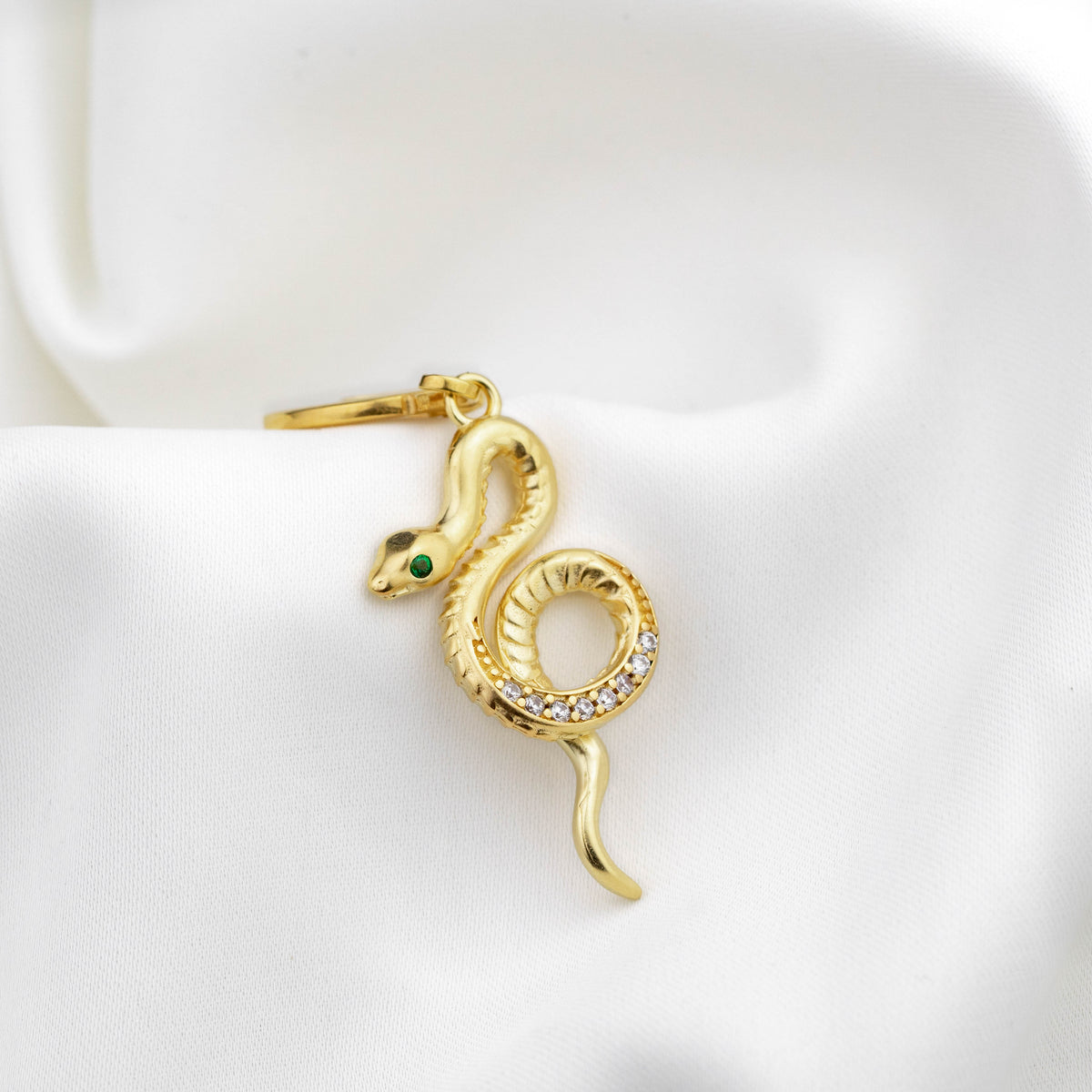 Curling Snake Earring