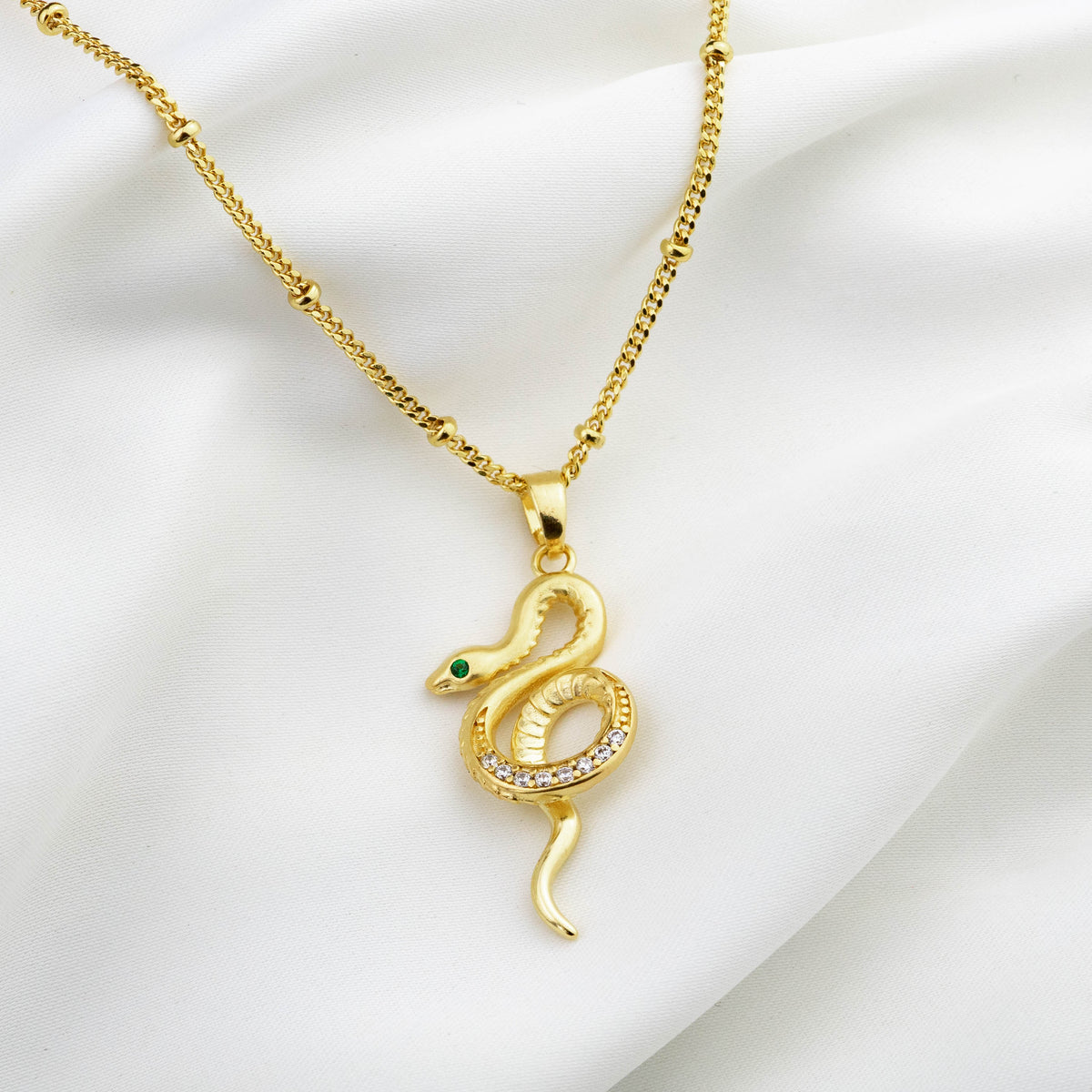 Curling Snake Necklace