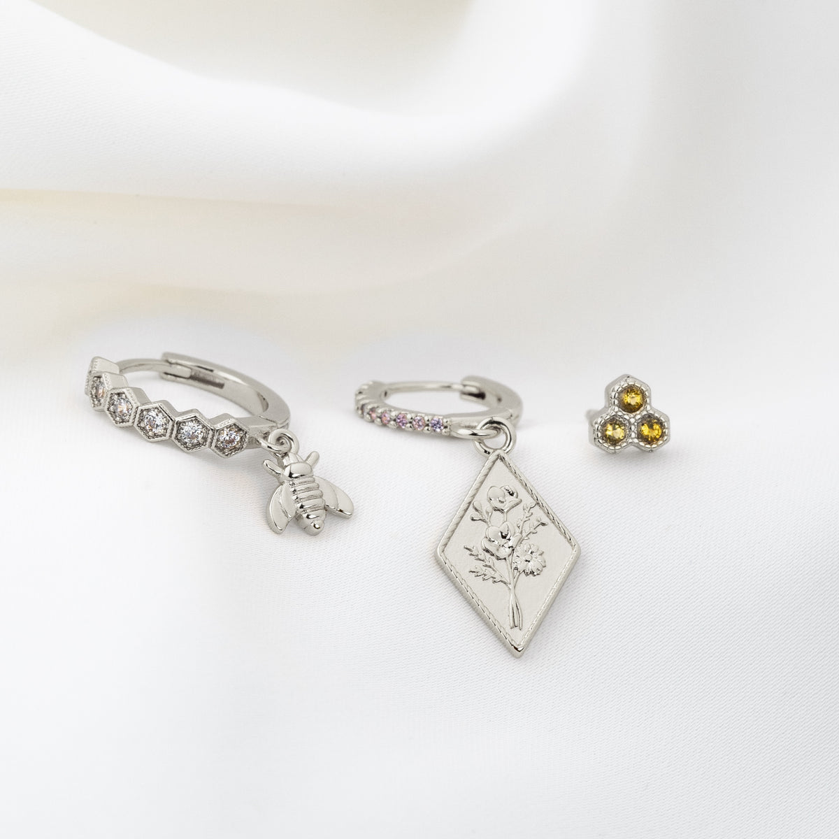 Silver Honeybee Garden Set