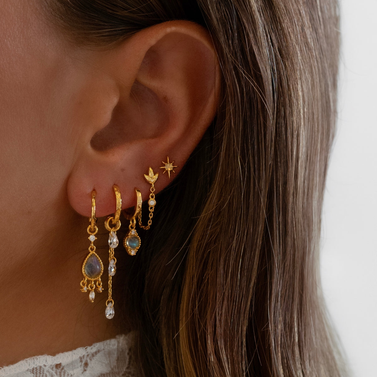 Sparkling Labradorite Earring