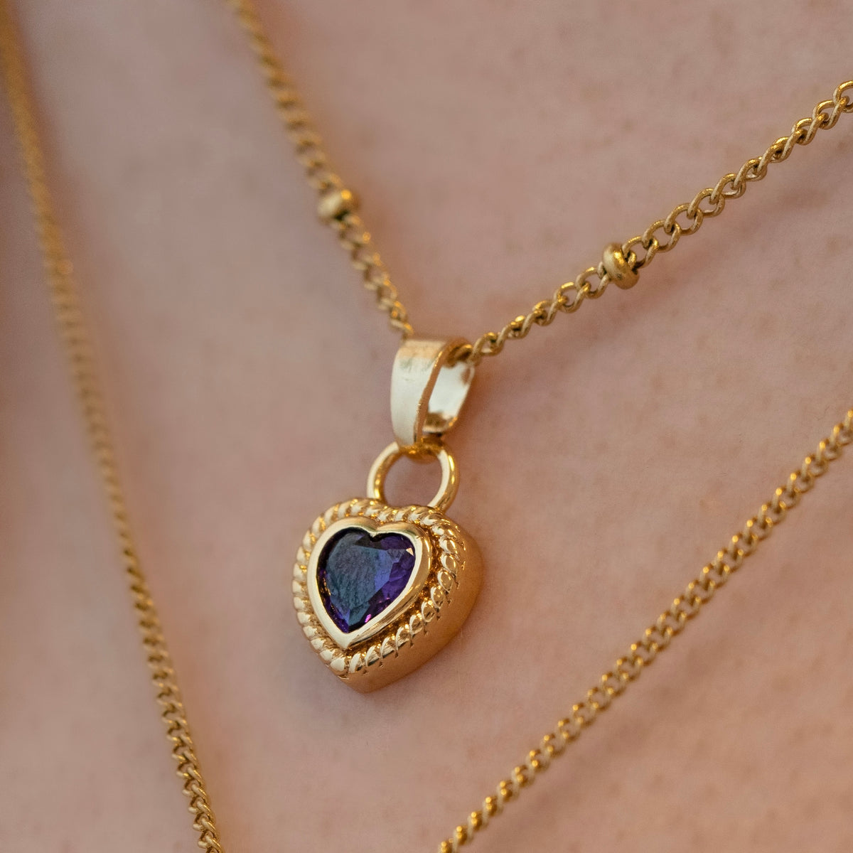 Purple Heart Necklace