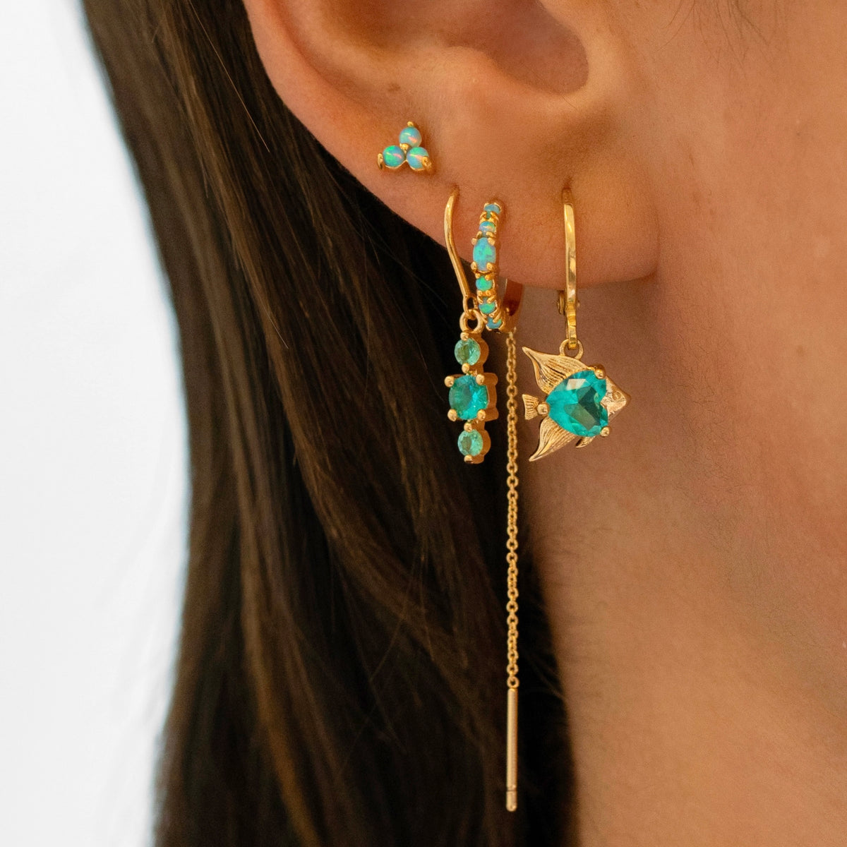 Triple Turquoise Drop Earthread