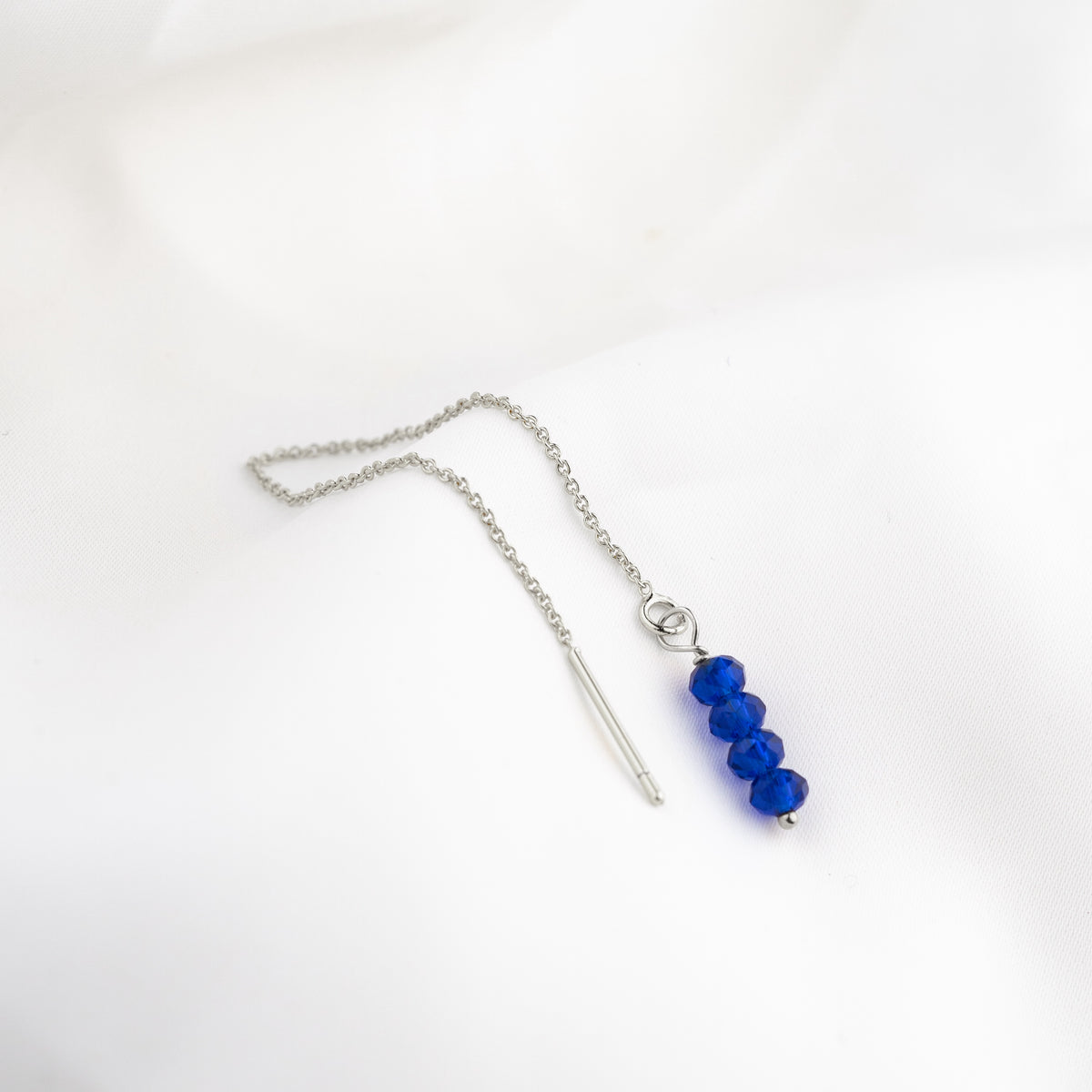 Silver Blue Bead Drop Earthread (Limited Edition)
