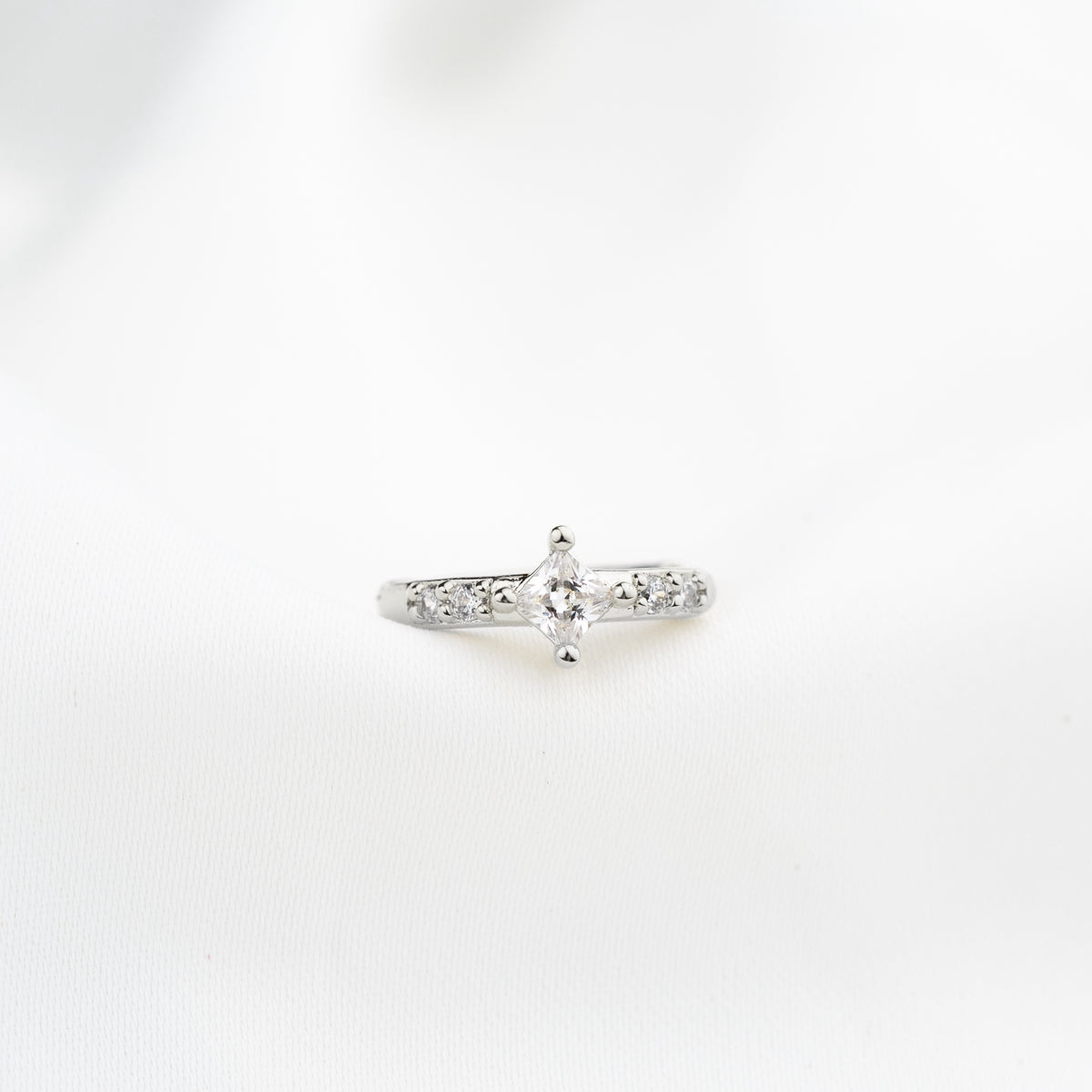 Silver Sparkling Mini Hoop