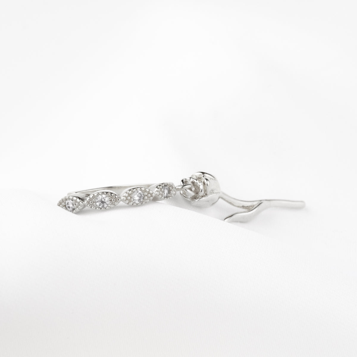 Silver Tulip Earring