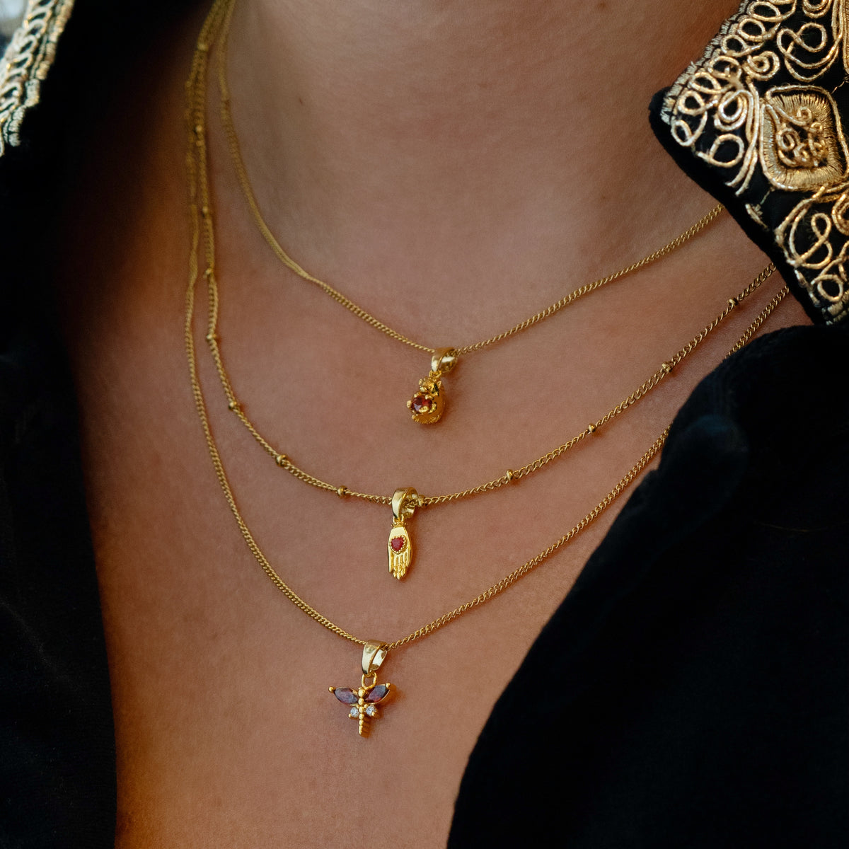 Handing Opal Love Necklace