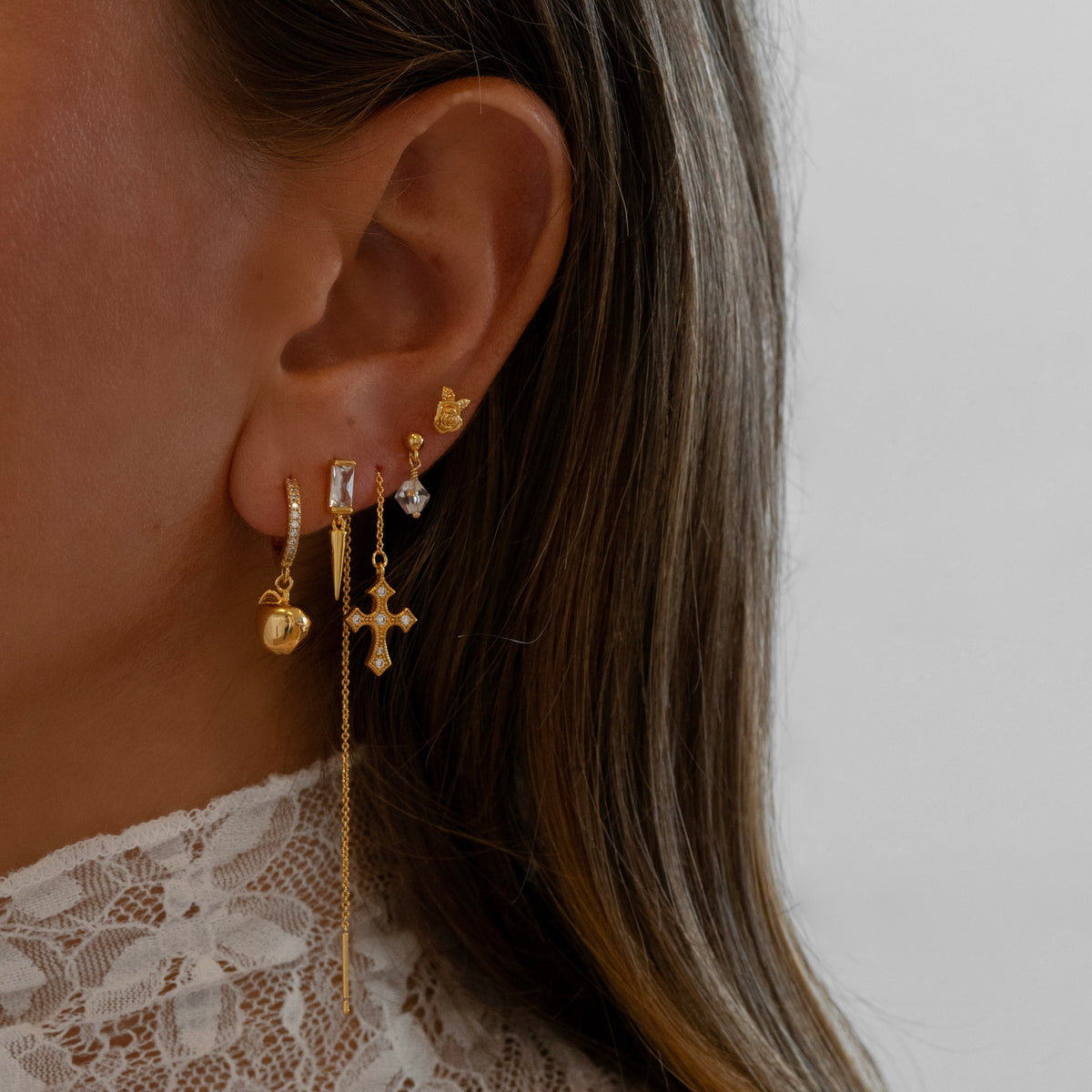 Cubic Spike Earpin