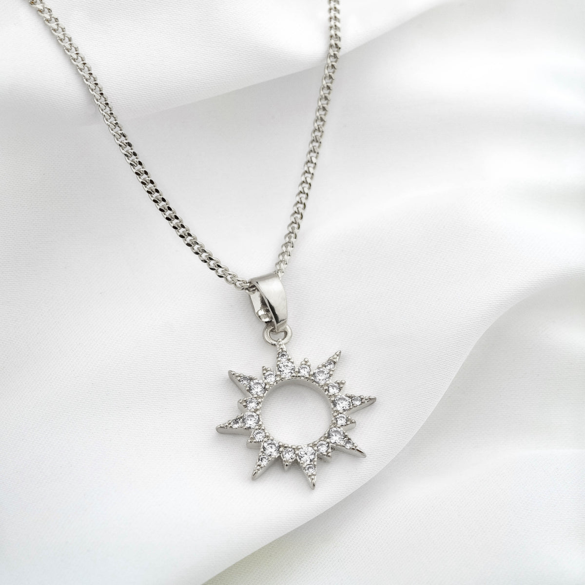 Silver Sparkling Sunlight Necklace