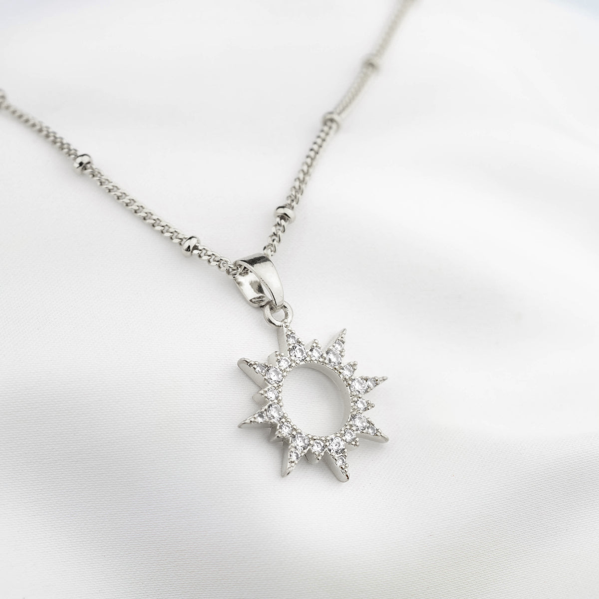 Silver Sparkling Sunlight Necklace