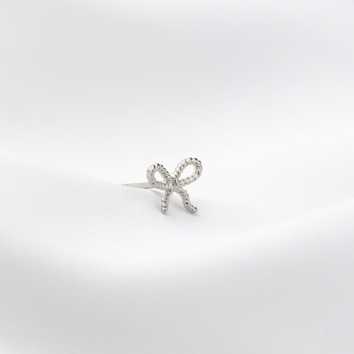 Silver Bow Stud