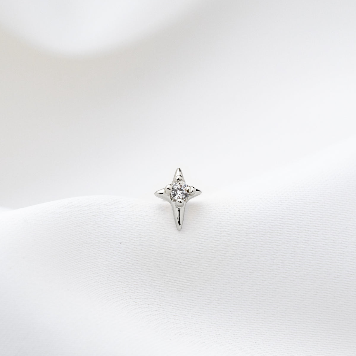 Silver Evangeline Stud