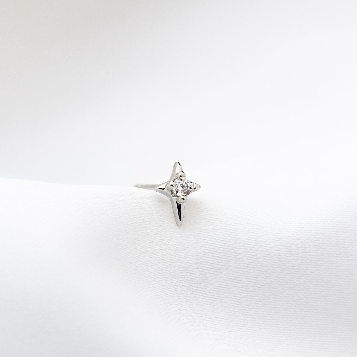 Silver Evangeline Stud