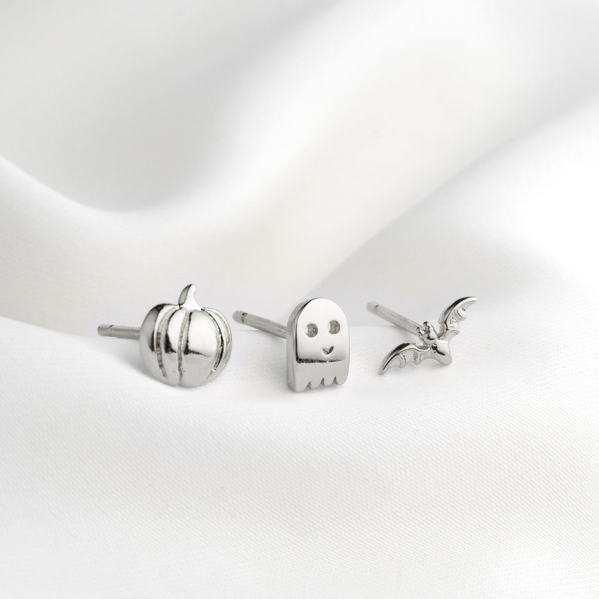 Silver Pumpkin Stud