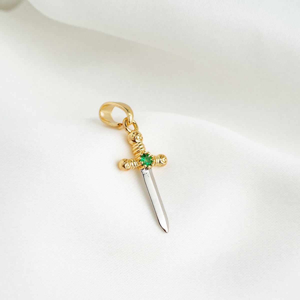 Emerald Dagger Necklace