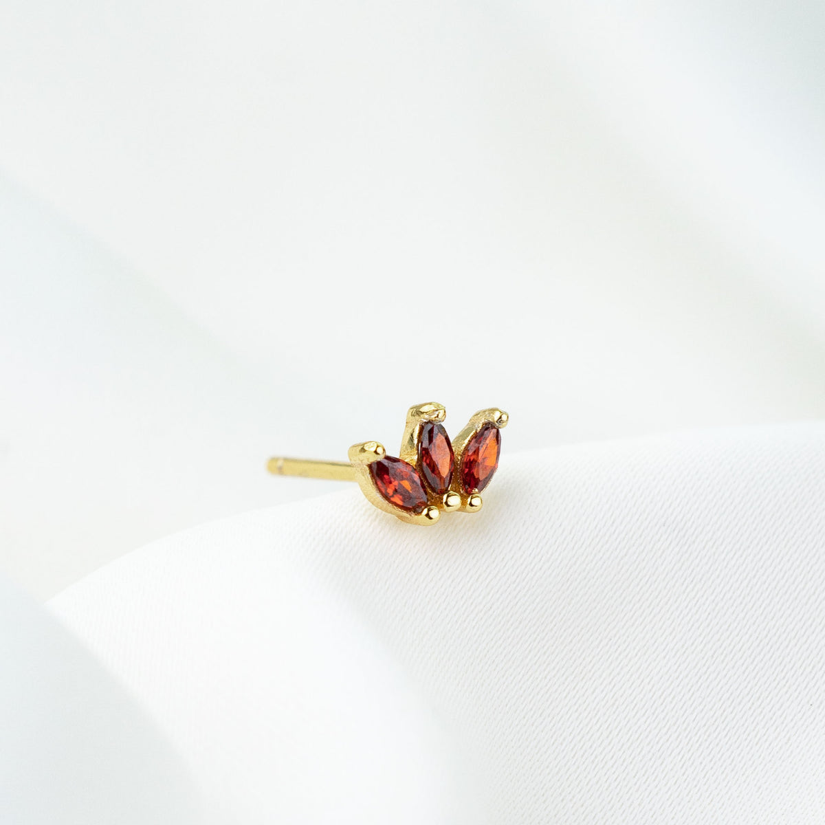 Amber Petal Stud