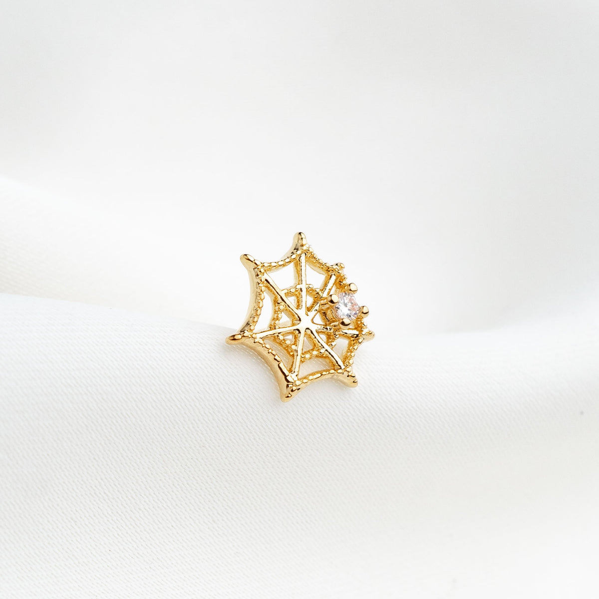 Sparkly Spider Web Stud