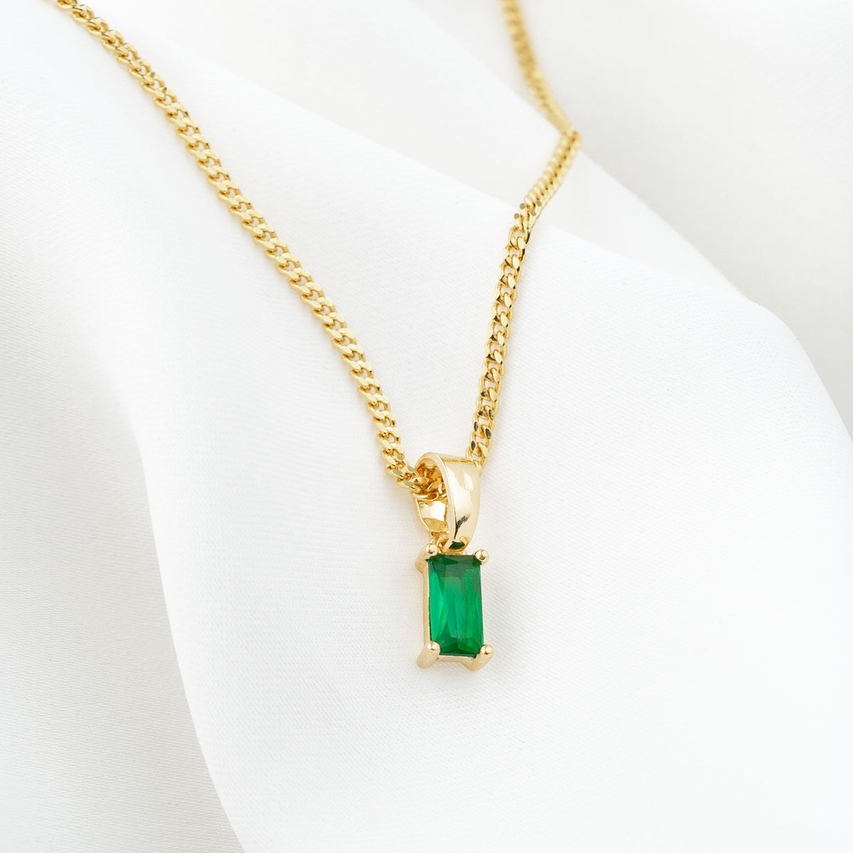 Emerald Cubic Necklace