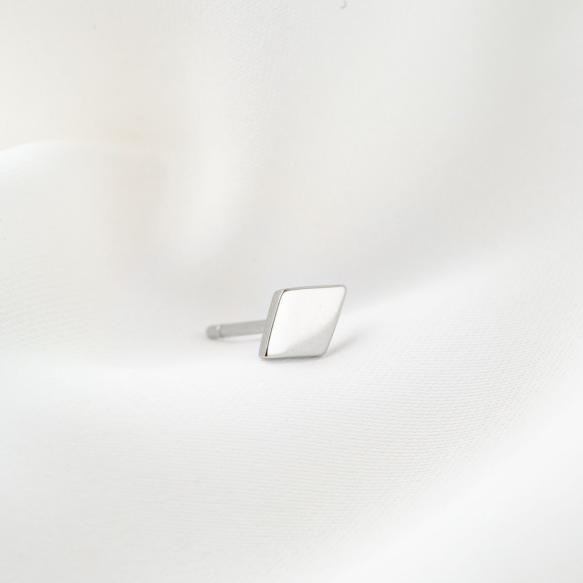 Silver Rhombus Stud