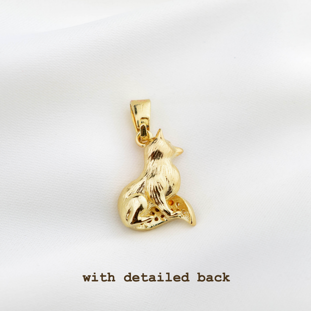 Gold 2025 fox pendant