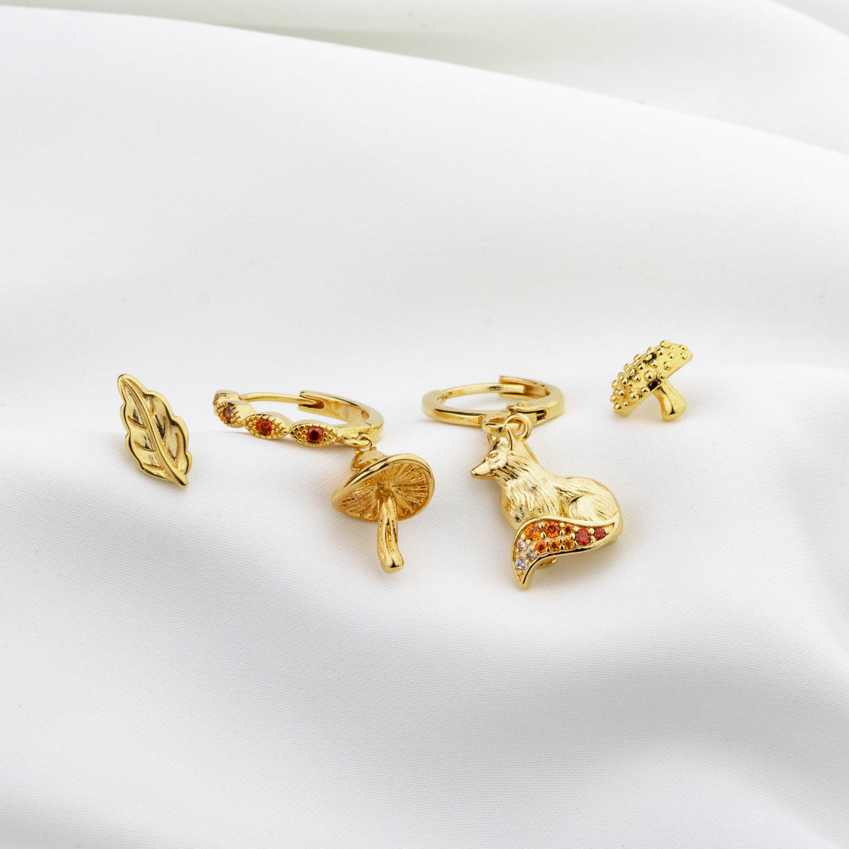 Golden Forest Earring Set