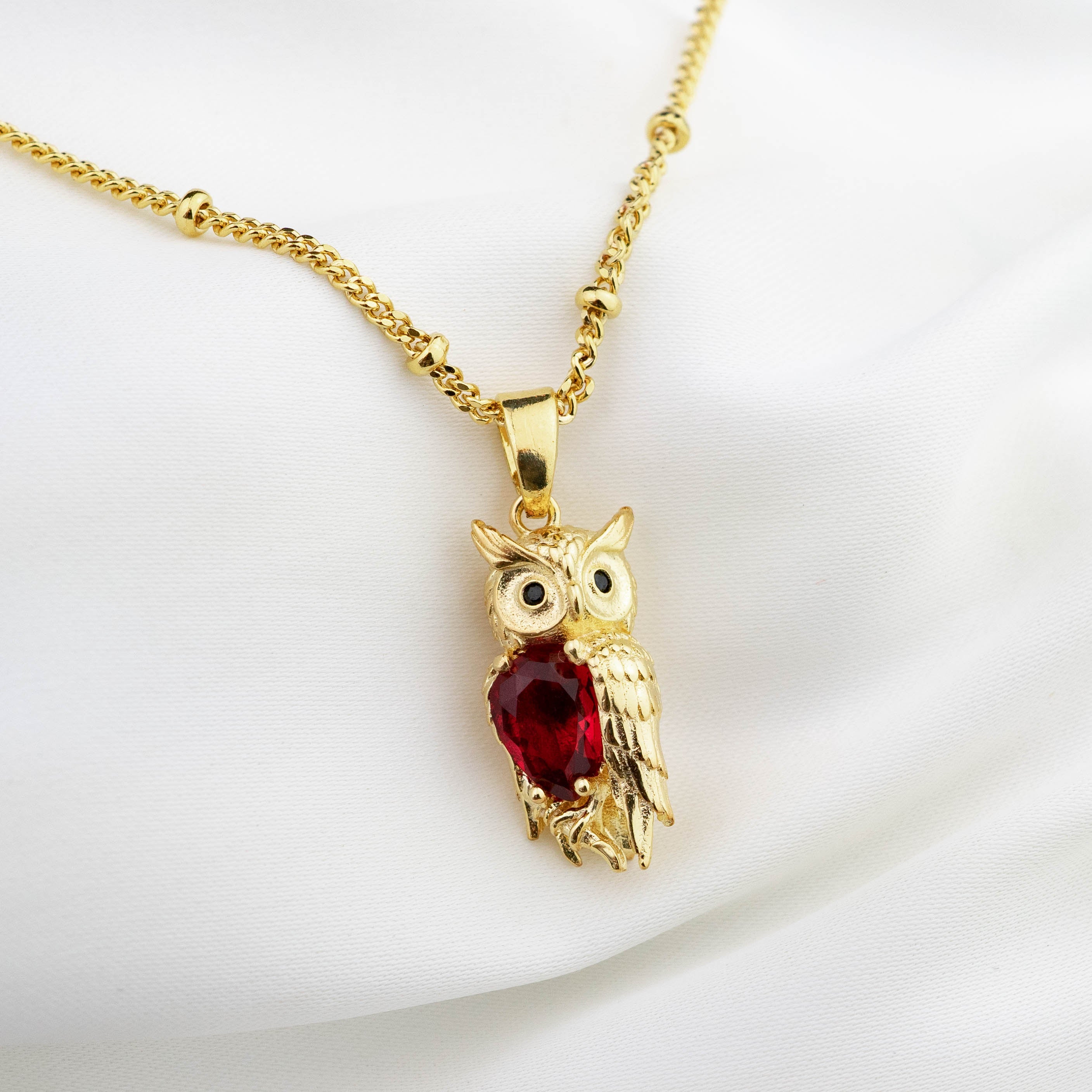 Buy Vintage Owl Necklace Gold Over Sterling Vermeil Online in India - Etsy