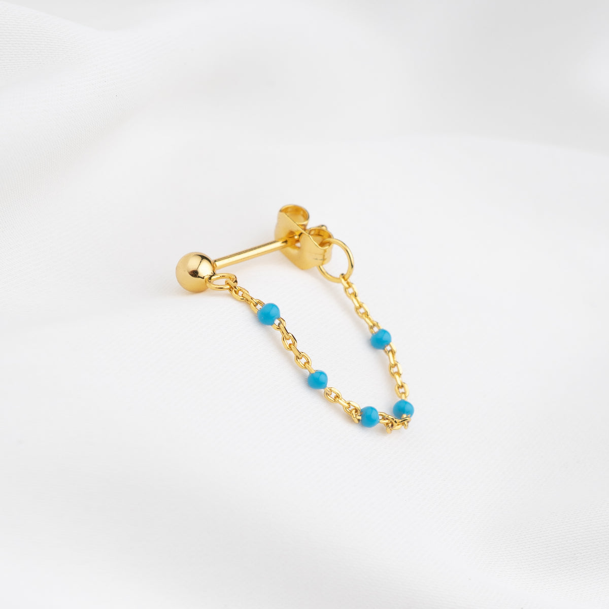 Summer Blue Chain Earpin