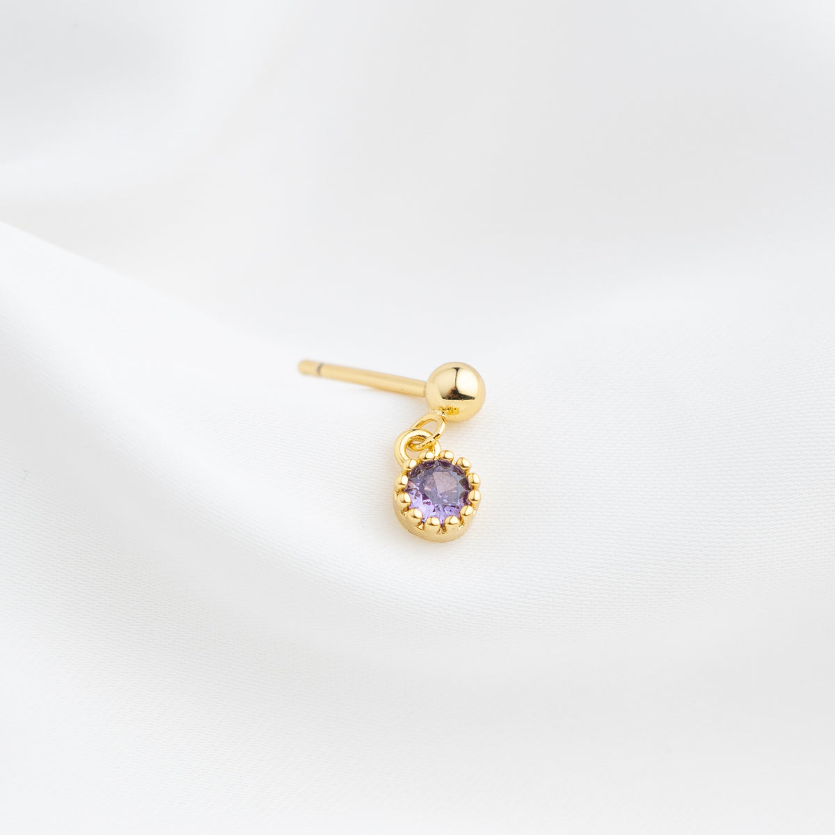 Sparkling Purple Earpin