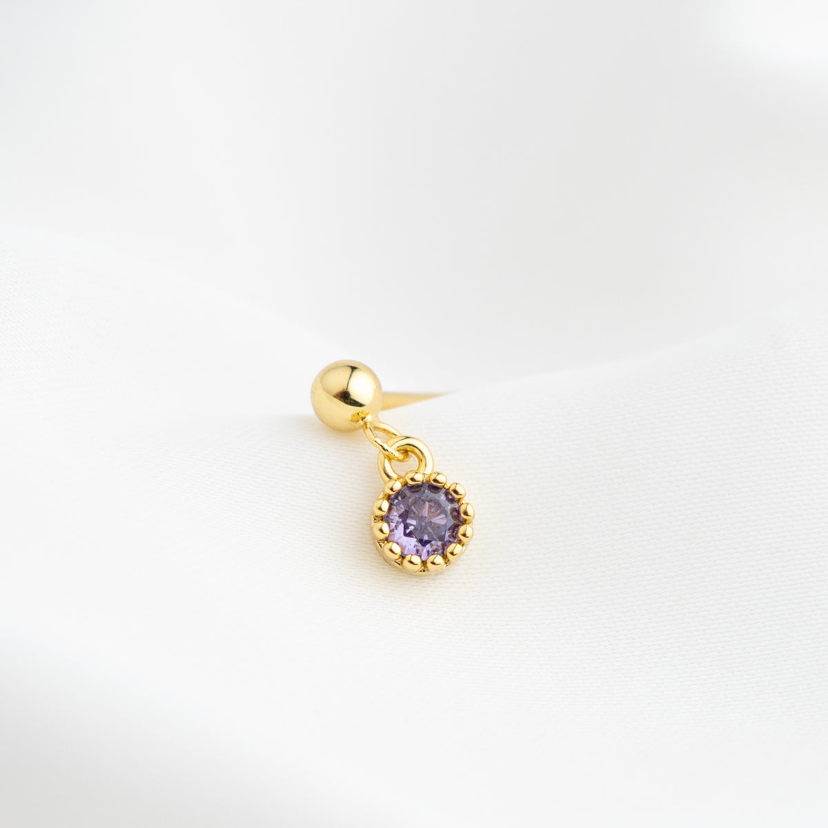 Sparkling Purple Earpin