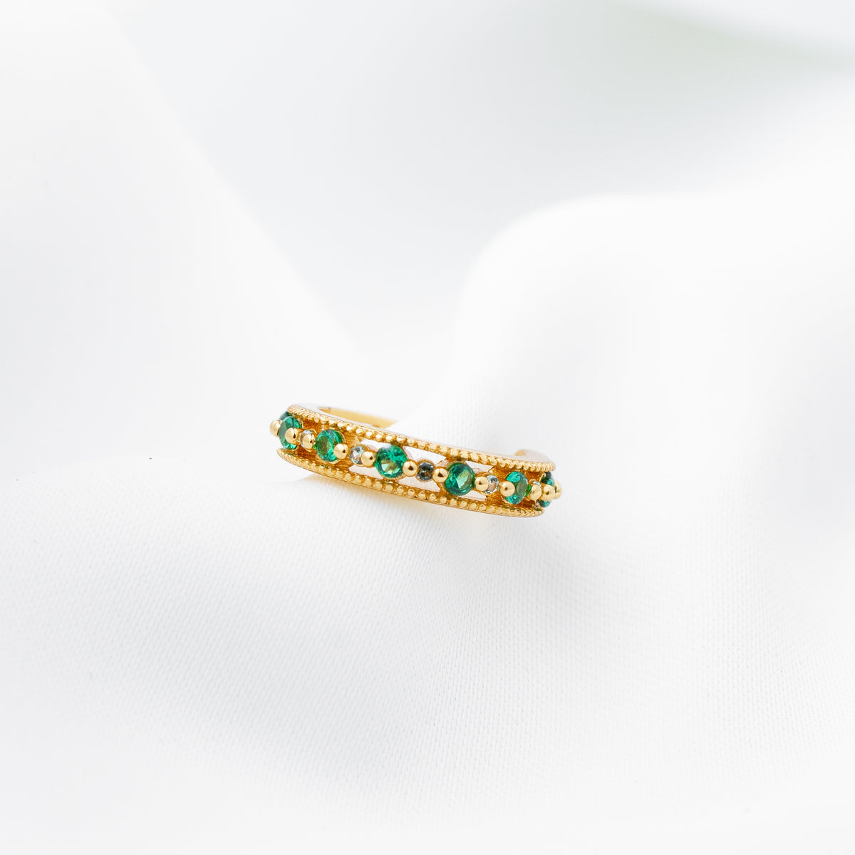 Sparkling Emeralds Cuff