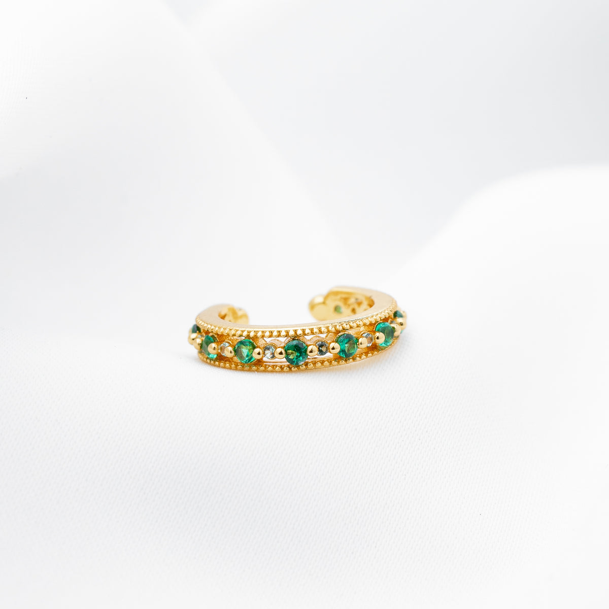 Sparkling Emeralds Cuff
