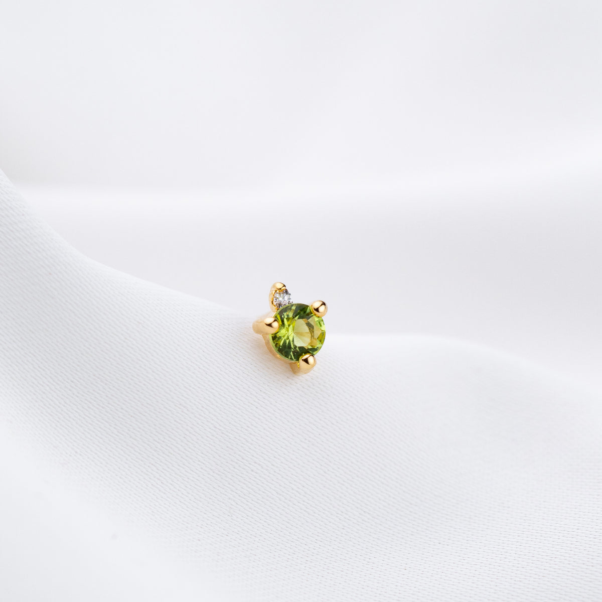 Sparkling Peridot Stud