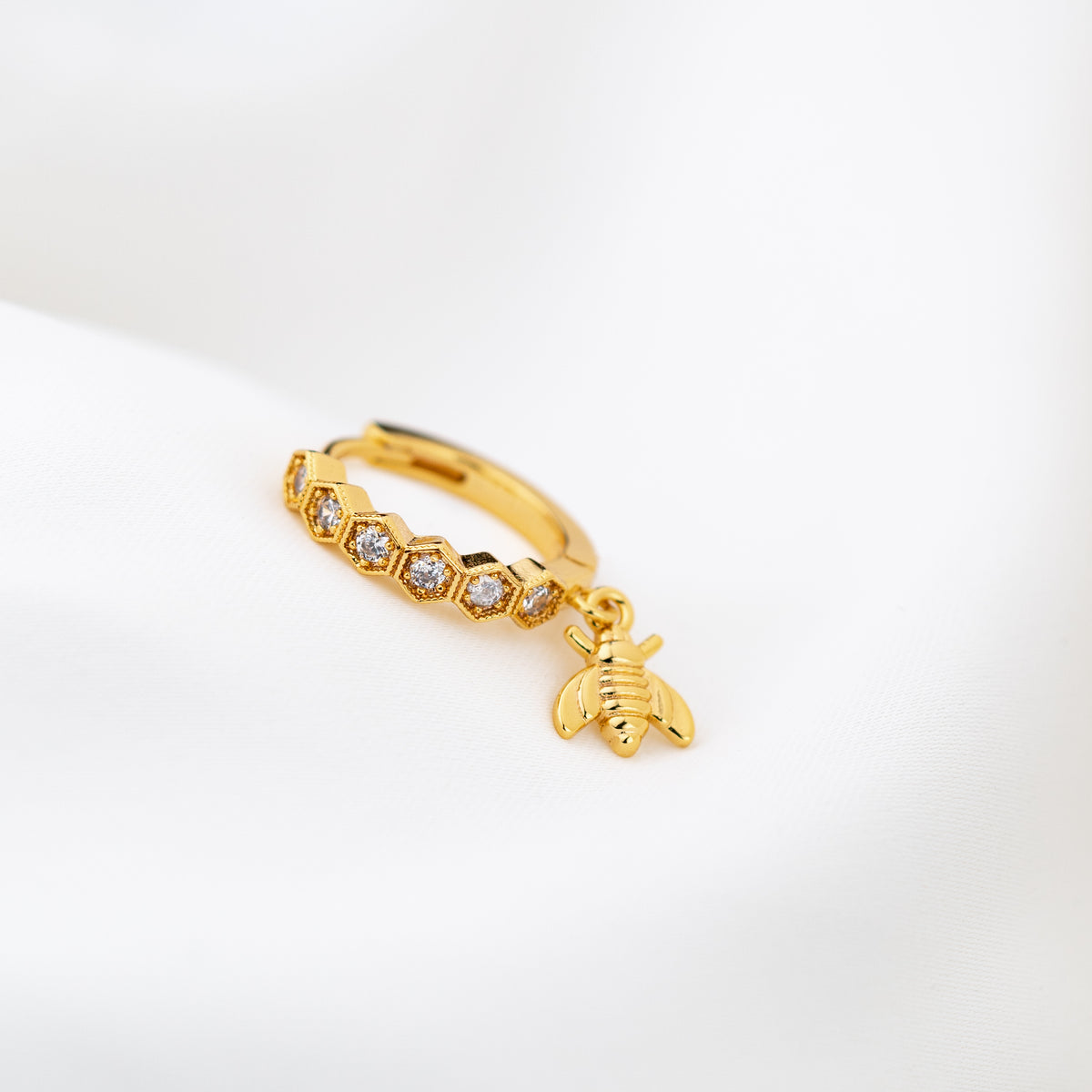 Tiny Honey Bee Earring