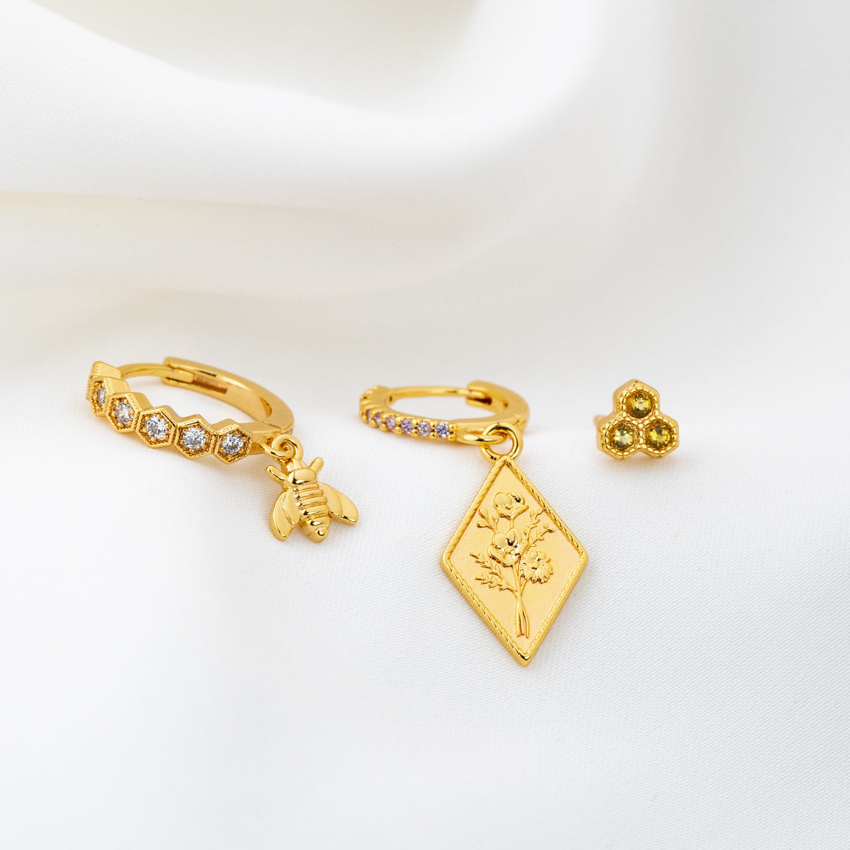 Tiny Honey Bee Earring