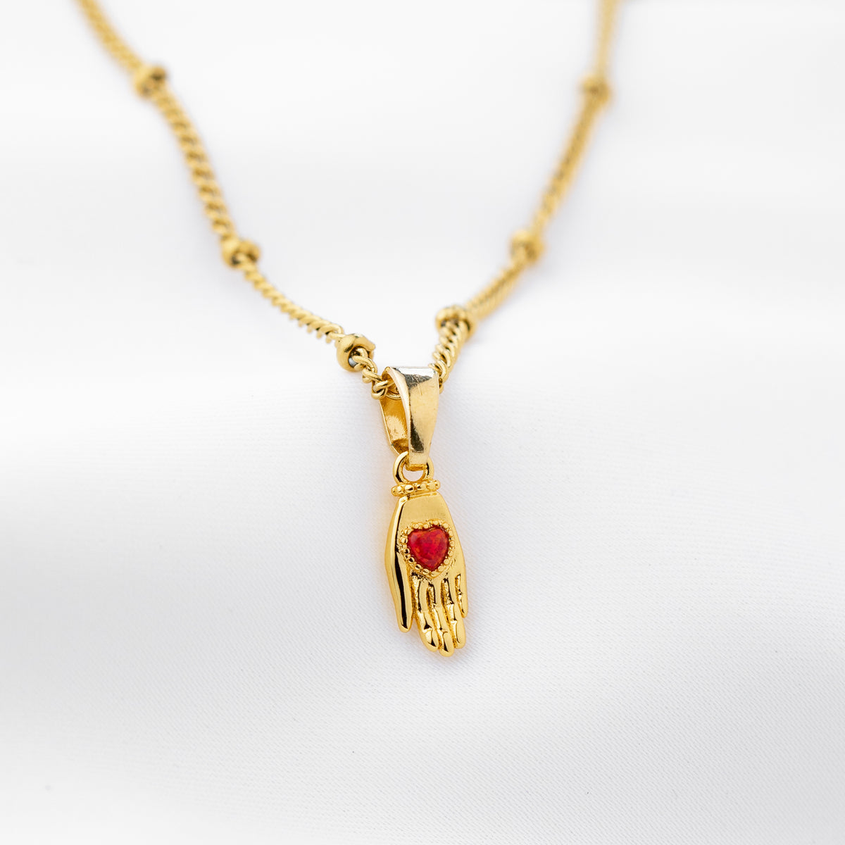 Handing Opal Love Necklace