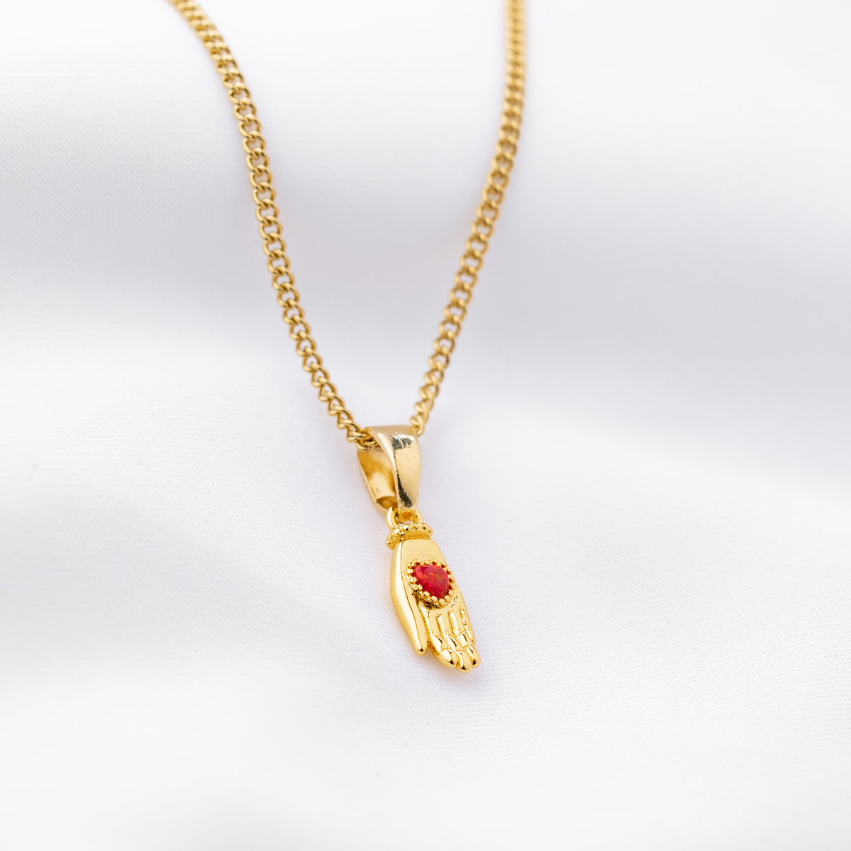 Handing Opal Love Necklace