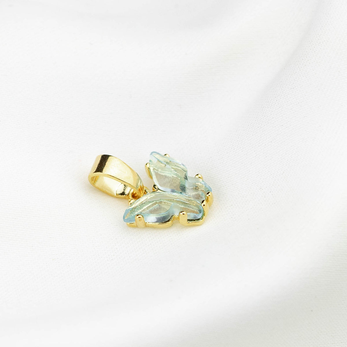 Ice Blue Butterfly Necklace