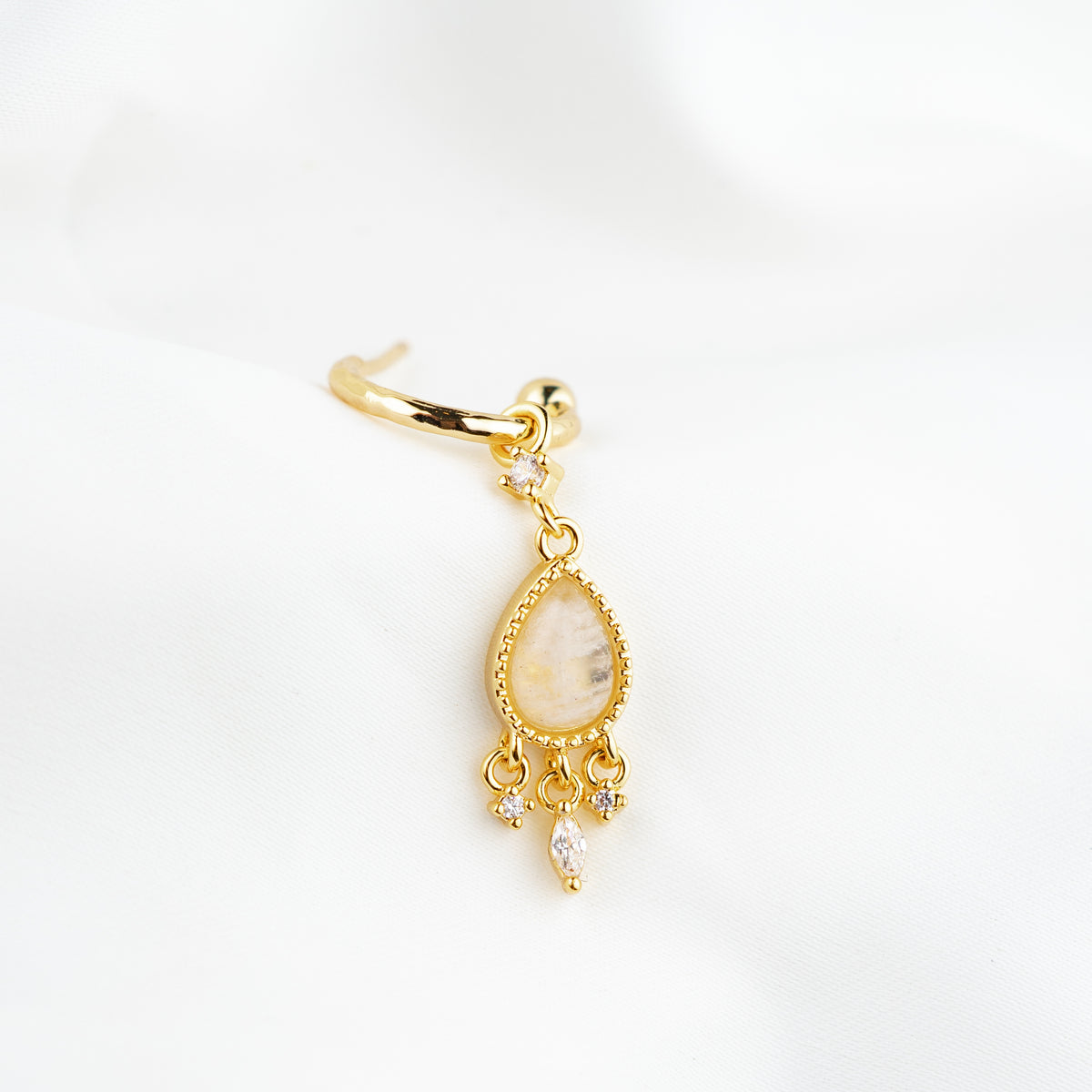 Mystic Moonstone Earpin