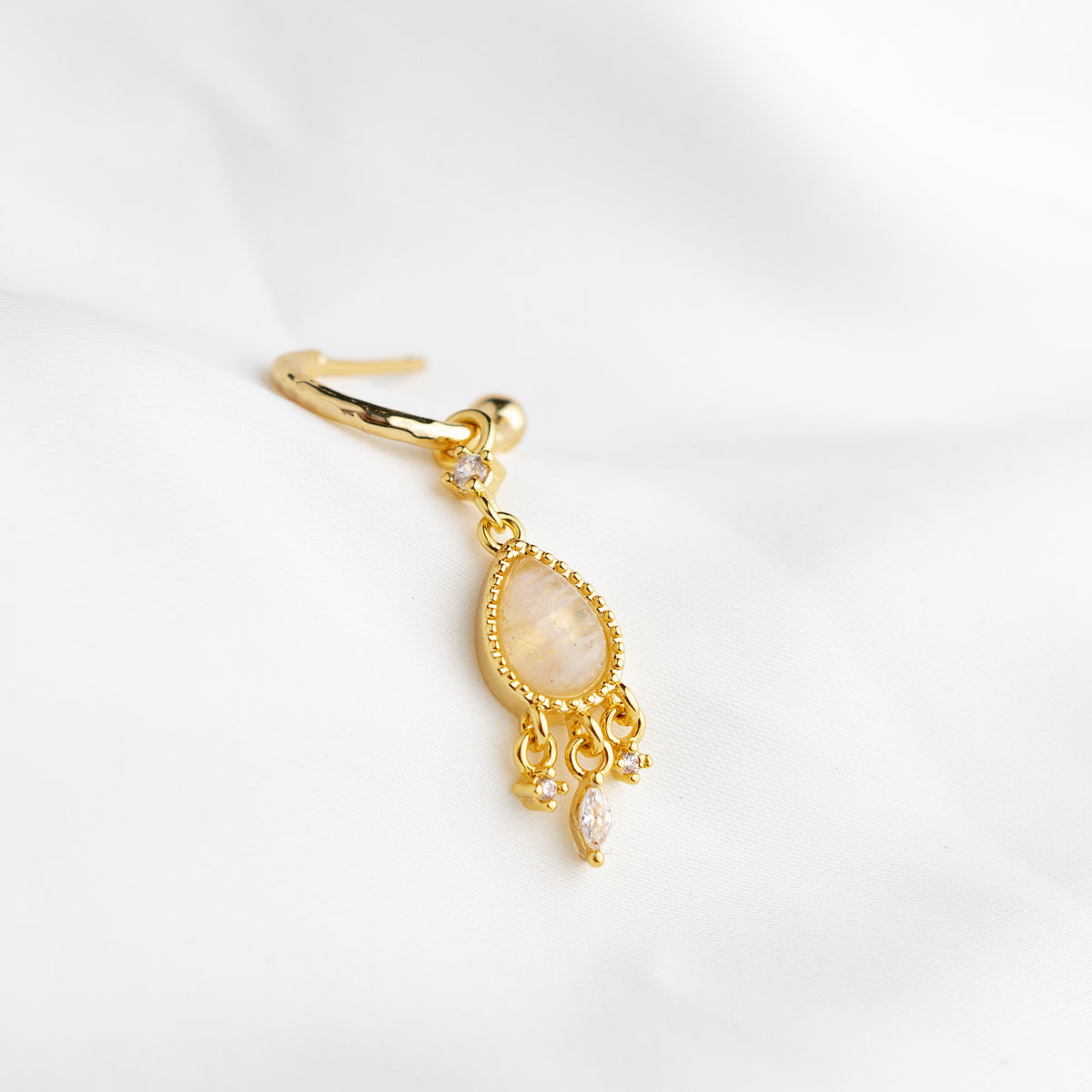 Mystic Moonstone Earpin