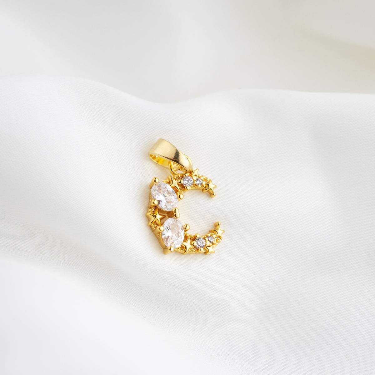 Sparkling Crescent Moon Necklace